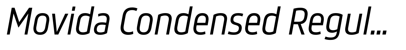 Movida Condensed Regular Italic